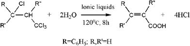 Hydrolytic reaction in ionic liquids.