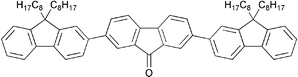 Chemical structure of dioctylfluorene–fluorenone–dioctyl fluorene oligomer.