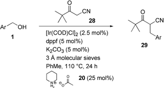 C–C Bond formation with 4,4-dimethyl-3-oxopentanenitrile.