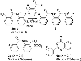 Synthesis of the diamides 5.