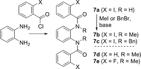 Synthesis of the diamides 7.