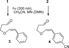 PET-reductive oxidative cleavage of 1 and 2.