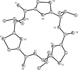 X-Ray structure of the cyclic trimer 43.