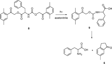 Photolysis of 8.