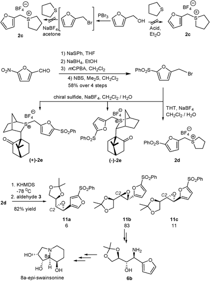 Synthesis and reactions of furyl-substituted ylides. THT = tetrahydrothiophene.