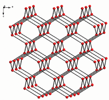 3D diamondoid-like network (the ligands between Zn atom are simplified as bonds).