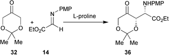Protected dihydroxyacetone as Mannich donor.