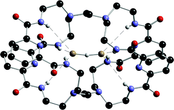 The X-ray crystal structure of the bifluoride complex of 34.