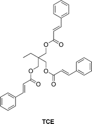 Structure of 1,1,1-tris(cinnamoyloxymethyl)ethane (TCE).72