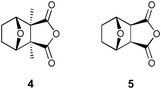 Structures of cantharidin (4) and norcantharidin (5).