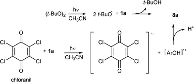 Other photochemical approaches to radical 8a.