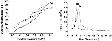 
            N2 adsorption–desorption isotherms and BJH desorption pore size distribution of (a) m-PHS and (b) p-PHS after hydrothermal treatment.