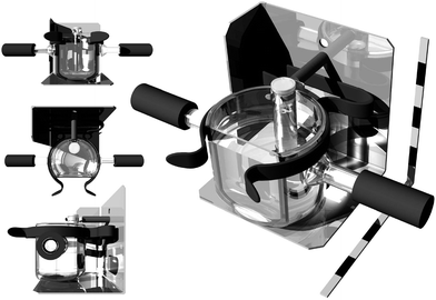 The Raman variable temperature measurement system utilised in this study used a pump/heater to cycle water through a small water bath (shown) in which the fat sample was placed. Each division of the scale bar is 1 cm.