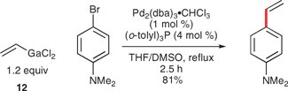 Vinylation using vinylgallium reagent 12.