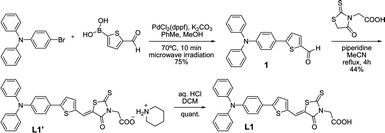 Synthetic route to dye L1.