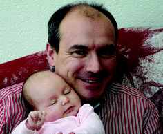 Retiring PCCP Editorial Board Chair Professor Bert Weckhuysen relaxing with baby Anne.