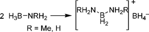Formation of the diaminoboronium borohydride salt.
