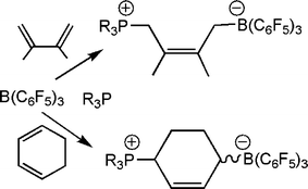 Reactions of phosphine-borane and dienes.