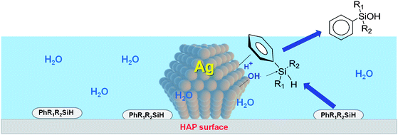 Proposed reaction pathway of the oxidation of silane by AgHAP.