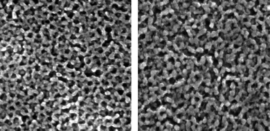 The morphologies of the one-layer film and three-layer film are similar, showing the expected mesopore size around 7 nm. (Reproduced from ref. 21, with permission).