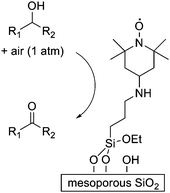 A supported TEMPO catalyst oxidizes alcohols to carbonyl compounds without any transition metals. The chemistry requires only catalytic amounts of NaNO2 and tetrabutylammonium bromide.