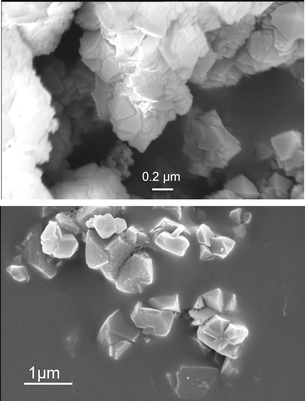 
            SEM images of (a) beta zeolite; (b) USY zeolite.