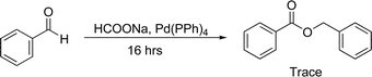 Generation of sodium hydride catalyst from sodium formate and palladium tetrakistriphenylphosphine.