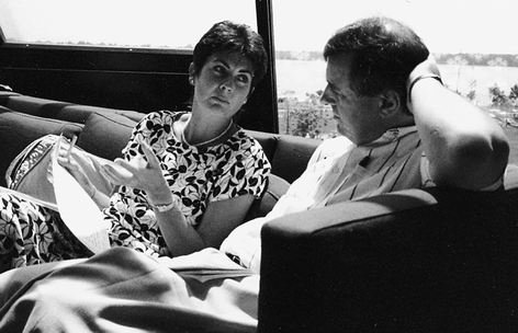 Jean-Michel discussing editorial matters with Judith at CSI Toronto, 1987. Courtesy of Judith Egan.