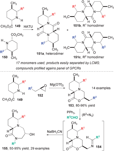 DOS pathways starting with allylsilane-derived pipecolate esters.