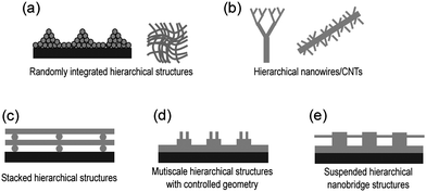 Schematic illustration of the various categories of multiscale hierarchical structures.