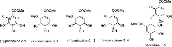 Structures of naturally occurring pericosines.