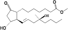 Chemical structure of misoprostol.