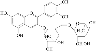 The chemical structure of cyanidin 3-rutinoside.