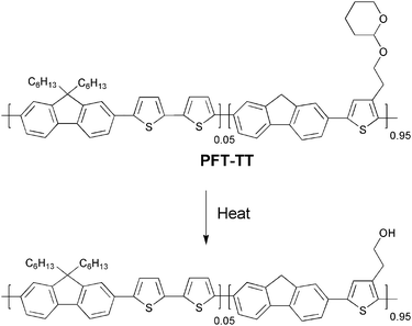 PFT-TT with thermocleavable THP groups.