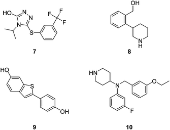 Examples of bioactive molecules identified from virtual libraries prior to synthesis.