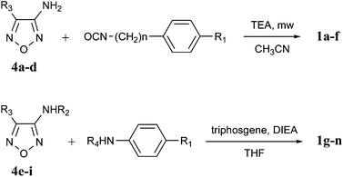 Synthesis of compounds 1.
