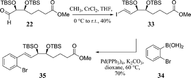 Synthesis of key intermediate 35.