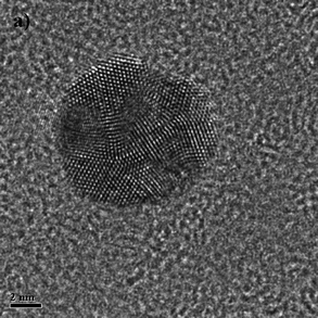 
            High-resolution TEM image of different polyhedral metal nanoparticles.