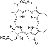 2-Devinyl-2-(1-hexyloxyethyl)pyropheophorbide (HPPH).