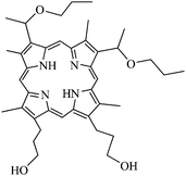 2,7,12,18-Tetramethyl-3,8-di(1-propoxyethyl)-13,17-bis-(3-hydroxypropyl)porphyrin (PHPP).