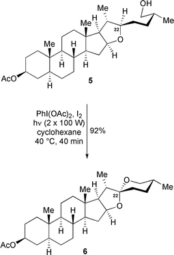 Use of iodobenzene diacetate by Suárez.12a–b