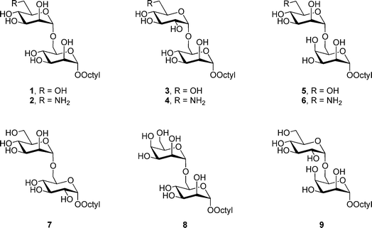 Synthetic disaccharide targets 2–9.