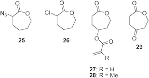 Click-functional ε-caprolactone monomers.