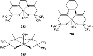 Aluminium complexes 283–285.