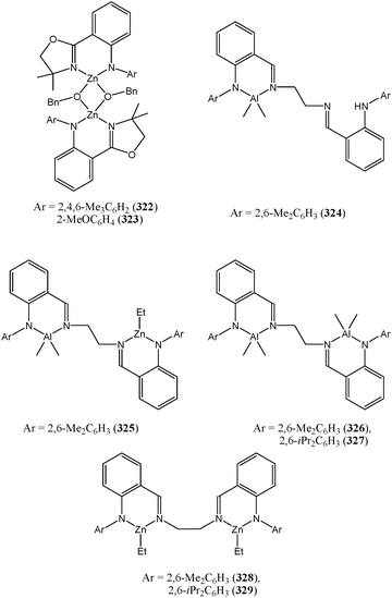 Anilido-imine based aluminium and zinc complexes 322–329.
