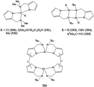Amino and amido pyrrolyl complexes 330–336.