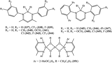 β-Diketiminate aluminium and zinc complexes 337–351.