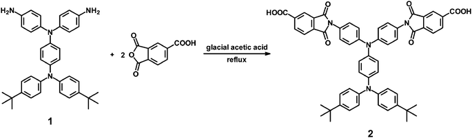 Synthesis of diimide-dicarboxylic acid 2.