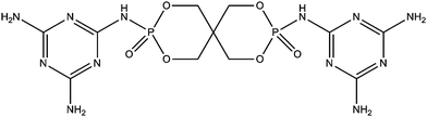 An intumescent flame retardant (SPDPM) synthesized from spirocyclic pentaerythritol bisphosphorate disphosphoryl chloride and melamine.