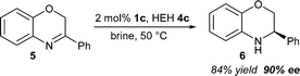 Brønsted acid catalysed reduction of benzoxazine 5.
